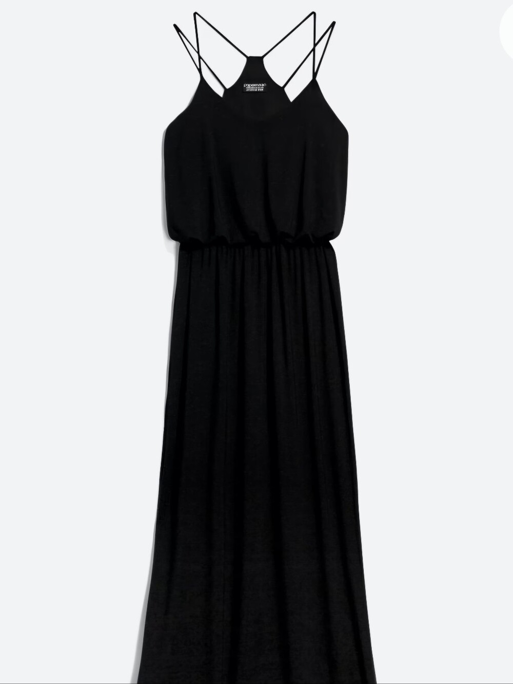 Papermoon Black Strappy Knit Maxi Dress